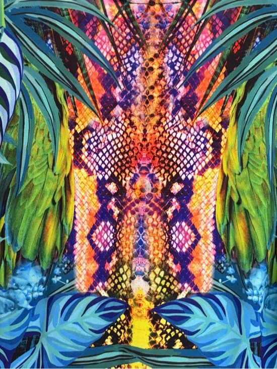 NWOT VENUS Tropical Print Dress with Fun Sleeves - Picture 16 of 16